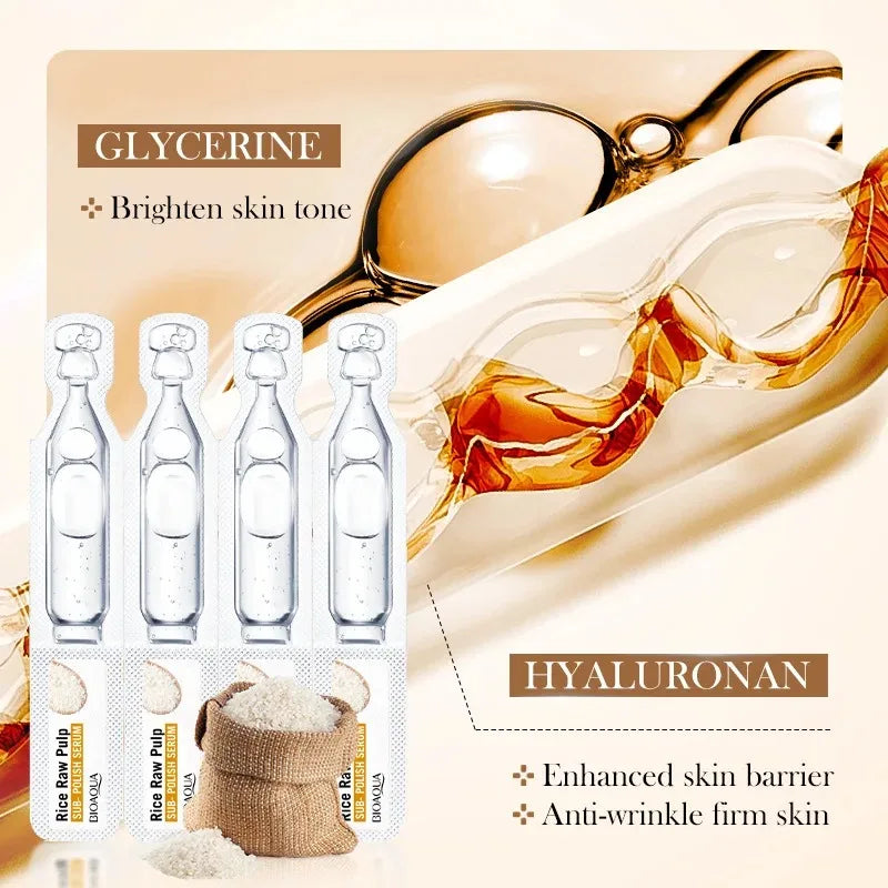 Ampolletas Faciales Hidratantes Intensivas con Arroz (Rice Raw Pulp Sub-Polish Serum) – BIOAQUA