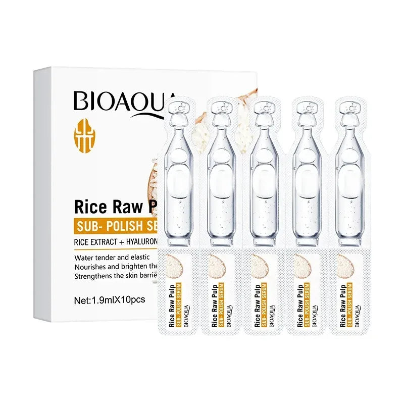 Ampolletas Faciales Hidratantes Intensivas con Arroz (Rice Raw Pulp Sub-Polish Serum) – BIOAQUA