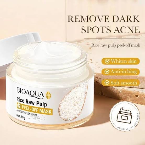 Mascarilla facial tipo peel-off con extracto de arroz 50g (Rice Raw Pulp Peel Off Mask)