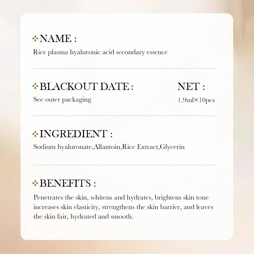 Ampolletas Faciales Hidratantes Intensivas con Arroz (Rice Raw Pulp Sub-Polish Serum) – BIOAQUA