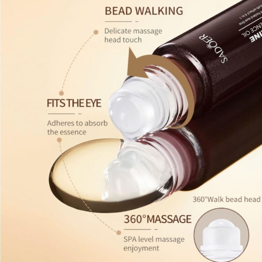 Sérum Roll-On para Contorno de Ojos con Retinol y Cafeína – Fórmula Antifatiga y Antiedad