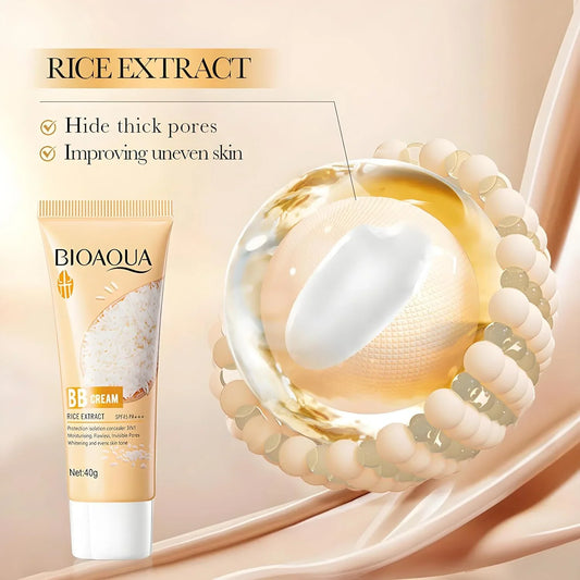 Base bloqueadora SPF45 con arroz | BIOAQUA