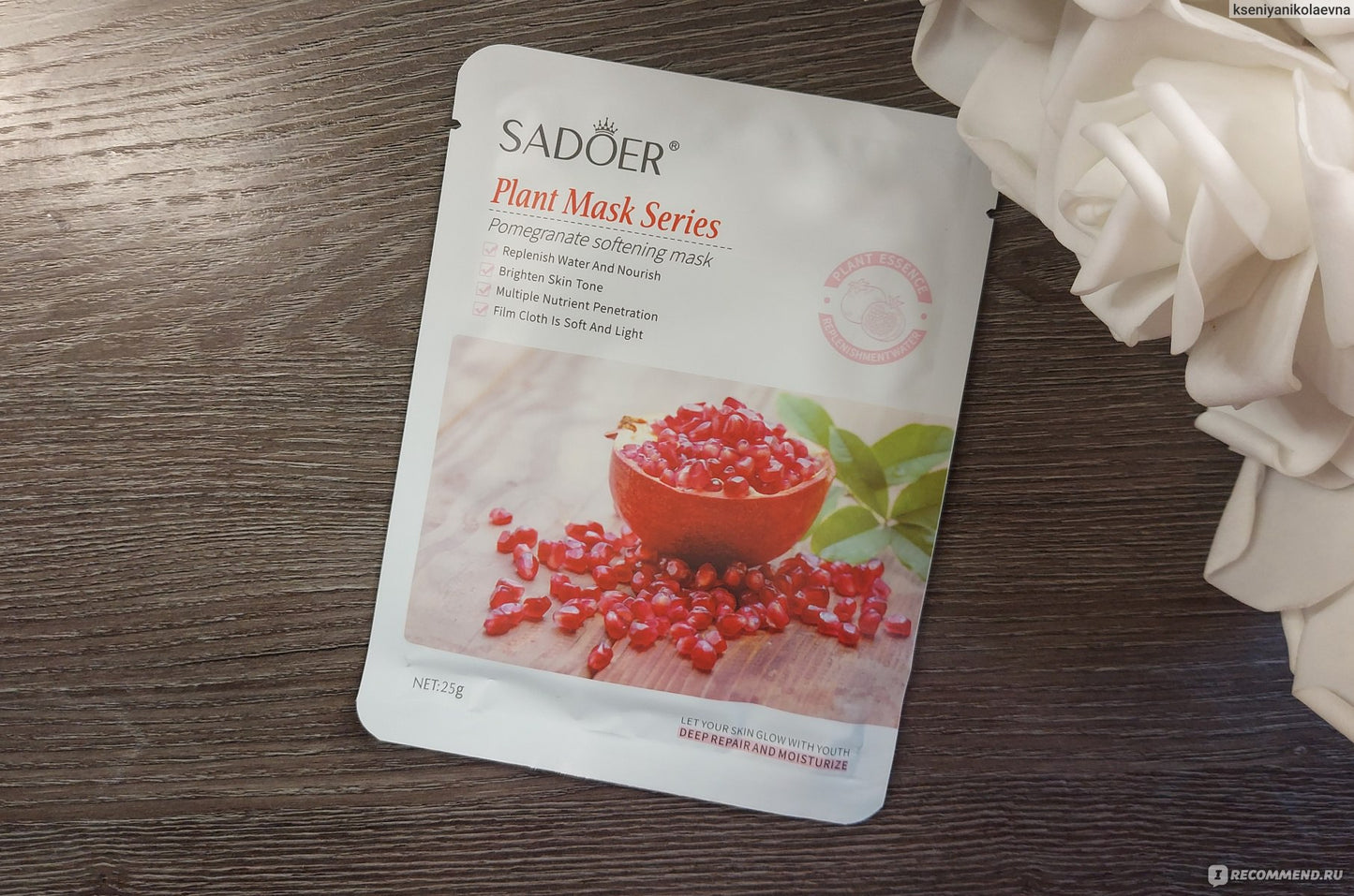 Mascarilla Rehidratante - Plant Mask - Granada 25g Sadoer