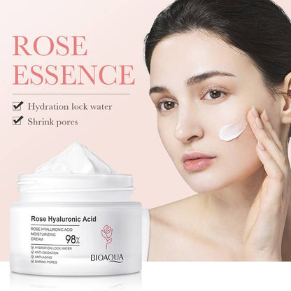 Crema Hidratante con Rosa y Ácido Hialurónico 98% (Moisturizing Cream Rose Hyaluronic Acid 98%) – BIOAQUA