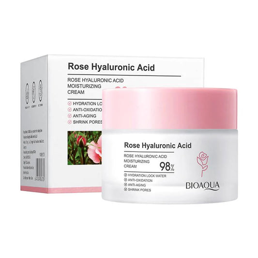 Crema Hidratante con Rosa y Ácido Hialurónico 98% (Moisturizing Cream Rose Hyaluronic Acid 98%) – BIOAQUA