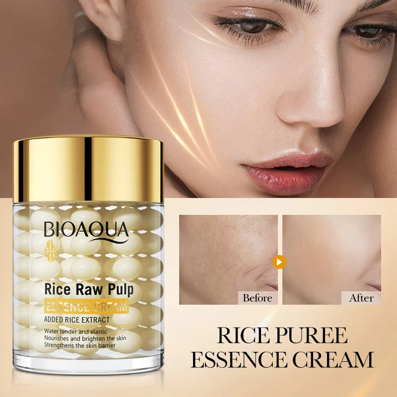 Crema Facial Hidratante con Esencia de Arroz (Rice Raw Pulp Essence Cream) – BIOAQUA