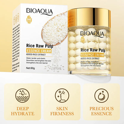Crema Facial Hidratante con Esencia de Arroz (Rice Raw Pulp Essence Cream) – BIOAQUA